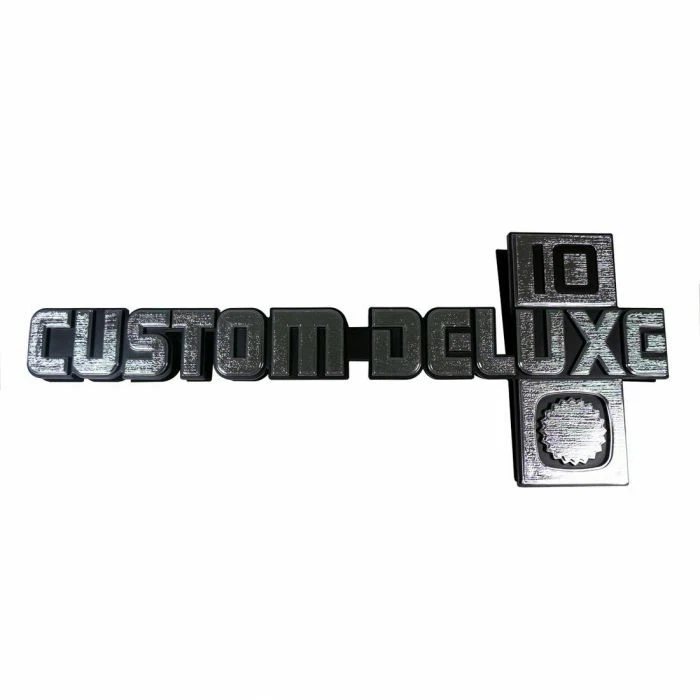 New Pair Of Fender Emblems Custom-Deluxe 10 Trim Parts Fits C10 9911