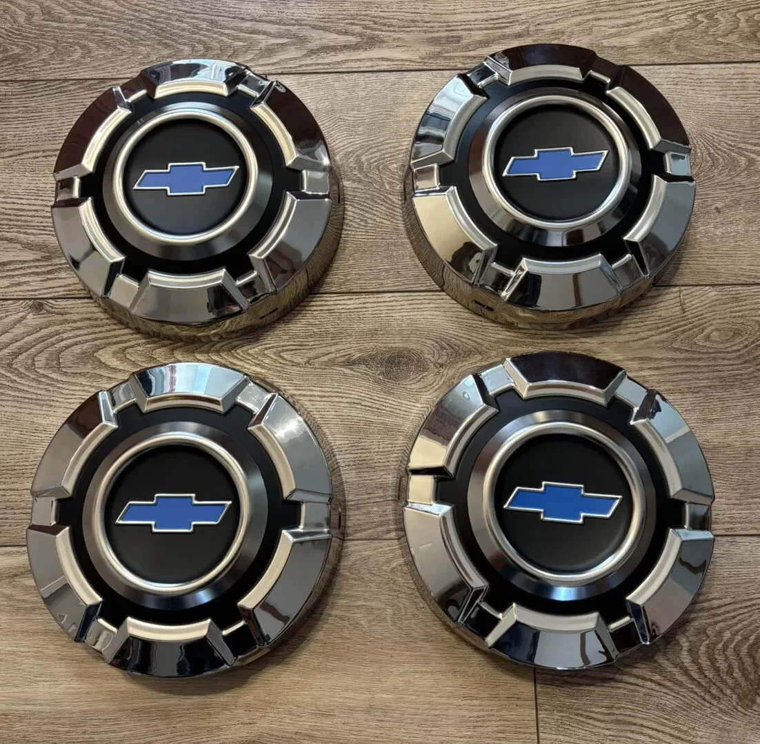NEW 1969 - 1972 Chevy 1/2 Ton Wheel Center Rim Hubcap Lug Cover Dog Dish C10 Set