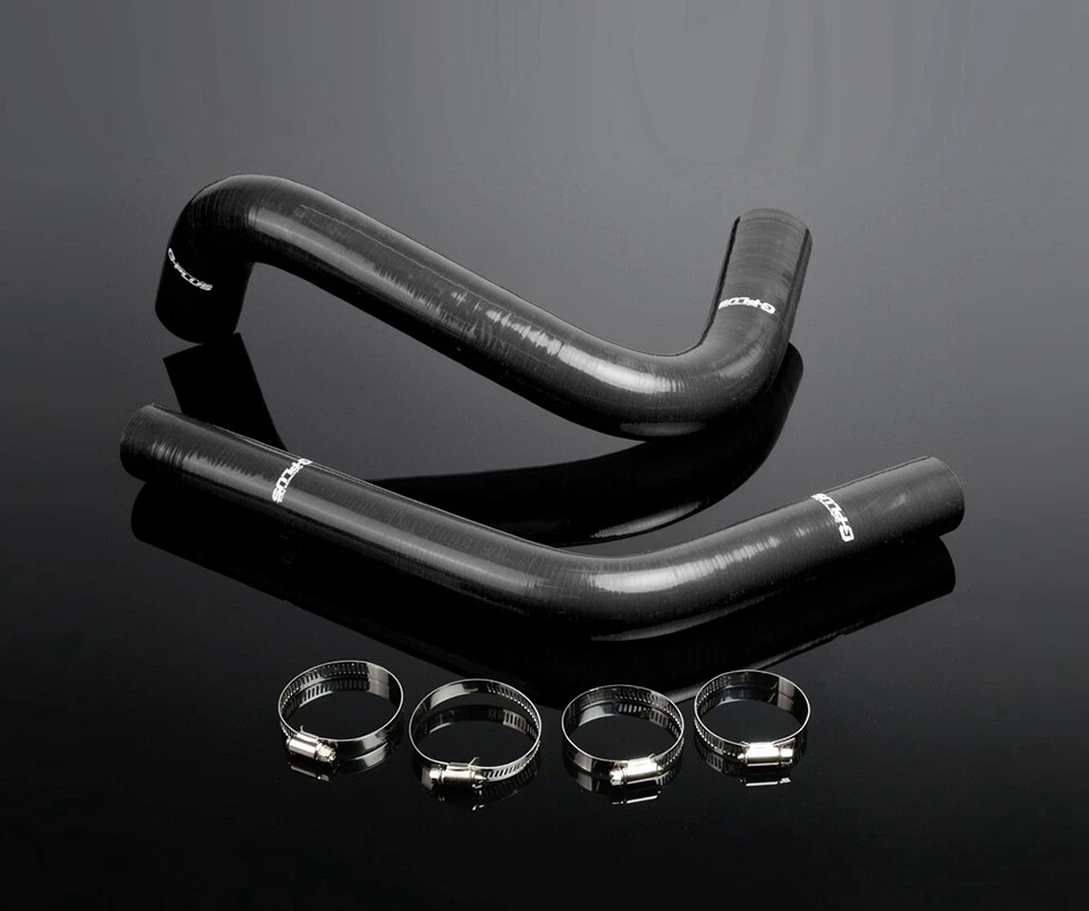 Fit For 60-1962 Chevy C/K Truck Pickup C10 Black Silicone Radiator Hose Kit 2Pcs