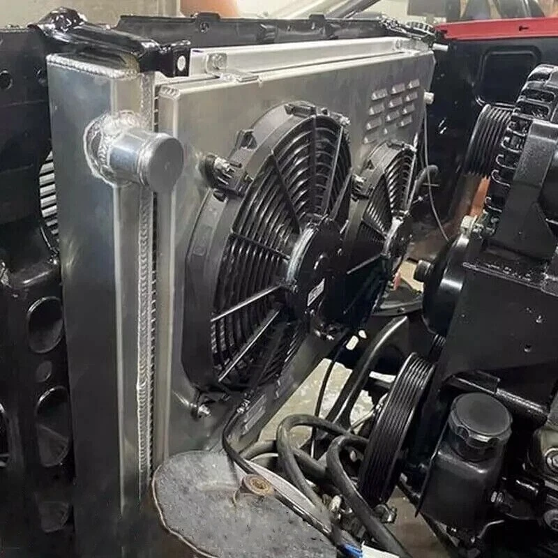 4 Row Radiator Shroud Fan For 73-87 Chevy C/K C10 Pickup