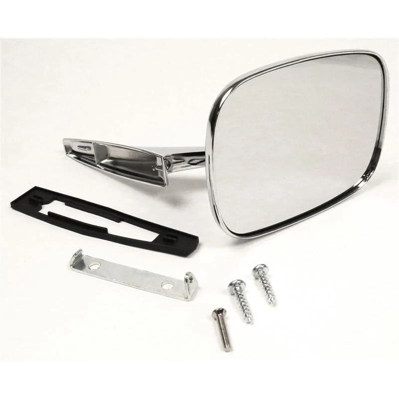 1969-1970 Chevy Impala Door Mirror, w/Ribbed Base & Mounting Kit - LH